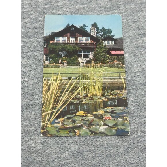 Postcard Lily Pond and Pavilion in Stanley Park Vancouver BC Canada M11 - Picture 1 of 7